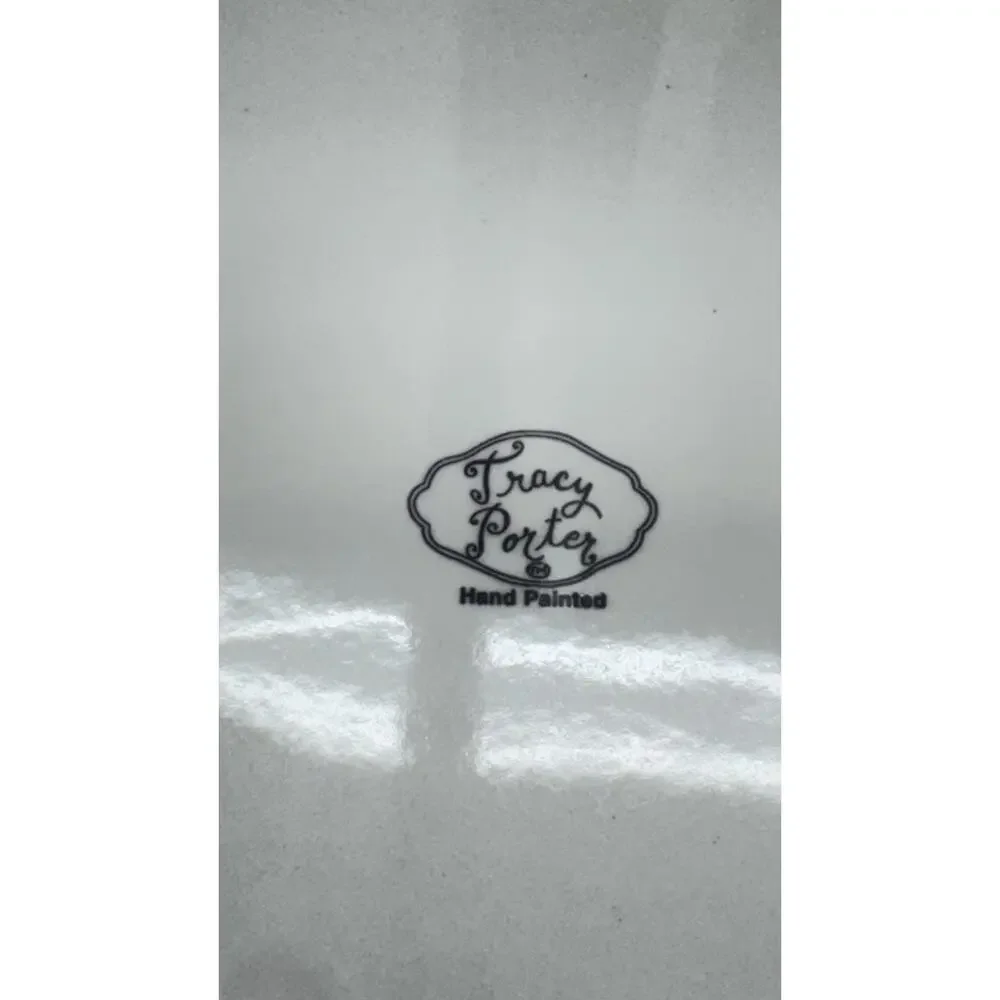 Tracy Porter Evelyn Collection 11.75 in Garden Motif Ceramic Square Plate
